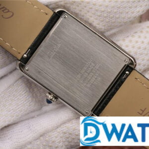 CARTIER TANK REPLICA WATCHES QUARTZ MOVEMENT STAINLESS STEEL LEATHER STRAP 33X27MM 4 ĐỒNG HỒ NỮ CARTIER TANK CỌC SỐ LA MÃ KIM XANH FAKE 11 33X27MM