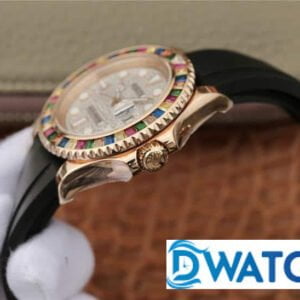 ĐỒNG HỒ NAM CƠ ĐÍNH ĐÁ MÀU ROSE GOLD ROLEX YACHT-MASTER REPLICA CAO CẤP 40MM 3 ĐỒNG HỒ NAM CƠ ĐÍNH ĐÁ MÀU ROSE GOLD ROLEX YACHT-MASTER REPLICA 1:1 CAO CẤP 40MM