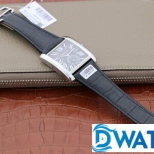 CARTIER TANK ANDY LAU BEST REPLICA WATCHES BLACK DIAL STAINLESS STEEL LEATHER STRAP 34X44MM 6 ĐỒNG HỒ NỮ CARTIER