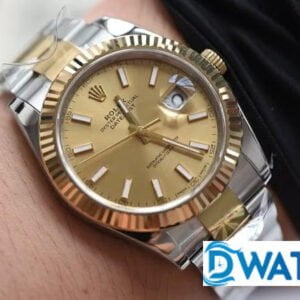 ĐỒNG HỒ NAM ROLEX DATEJUST DÂY KIM LOẠI MÀU DEMI AR FACTORY REPLICA CAO CẤP 41MM 7 ĐỒNG HỒ CƠ NAM DÂY KIM LOẠI MÀU DEMI ROLEX DATEJUST AR FACTORY REP 1:1 CAO CẤP 41MM