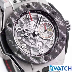 HUBLOT BIG BANG FERRARI F4 KNOCK OFF WATCHES BLACK CERAMIC GREY DIAL RUBBER STRAP 44MM 2 ĐỒNG HỒ NAM HUBLOT BIG BANG FERRARI F4 SỢI CARBON MÀU GRAY REPLICA 11 44MM