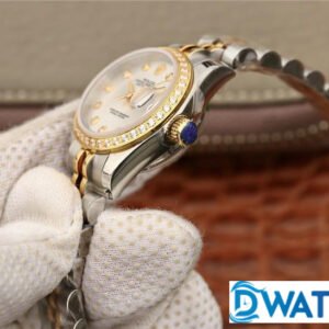 ĐỒNG HỒ NỮ ROLEX DATEJUST VÀNG HỒNG ĐÍNH ĐÁ FAKE CAO CẤP 28MM 3 ĐỒNG HỒ NỮ ROLEX DATEJUST VÀNG HỒNG ĐÍNH ĐÁ FAKE CAO CẤP 28MM