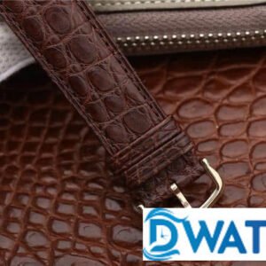 CARTIER TANK LUXURY WATCHES ROSE GOLD RHINESTONE CASE LEATHER STRAP 33X27MM 5 ĐỒNG HỒ NỮ CARTIER TANK DÂY DA ĐÍNH ĐÁ VIỀN FAKE CAO CẤP 33X27MM