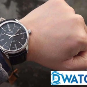 ĐỒNG HỒ ROLEX CELLINI NAM MÁY CƠ DÂY DA MẶT ĐEN FAKE 11 39MM 7 ĐỒNG HỒ ROLEX CELLINI NAM MÁY CƠ DÂY DA MẶT ĐEN REPLICA 1:1 CAO CẤP 39MM