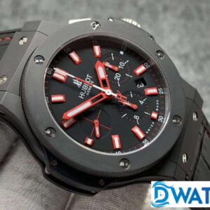 ĐỒNG HỒ NAM HUBLOT BIG BANG RED DEVIL DÂY DA ĐEN CAO CẤP FAKE 11 44MM 2 ĐỒNG HỒ NAM HUBLOT BIG BANG RED DEVIL DÂY DA ĐEN CAO CẤP FAKE 11 44MM