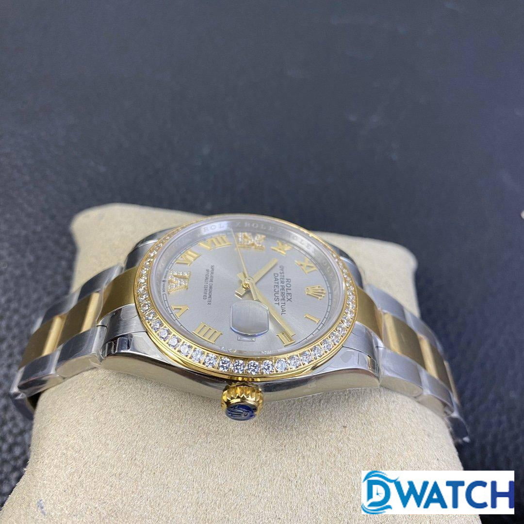 ĐỒNG HỒ NAM MÁY CƠ DÂY KIM LOẠI ROLEX DATE JUST EW FACTORY REPLICA 1:1 CAO CẤP 36MM ĐỒNG HỒ NAM MÁY CƠ DÂY KIM LOẠI ROLEX DATE JUST EW FACTORY REPLICA 1:1 CAO CẤP 36MM