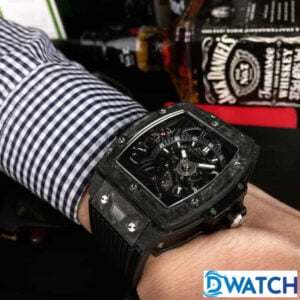 ĐỒNG HỒ NAM HUBLOT SPRIT OF BIG BANG TOURBILLON MÀU ĐEN NAM TÍNH FAKE 44MM 2 ĐỒNG HỒ NAM HUBLOT SPRIT OF BIG BANG TOURBILLON MÀU ĐEN NAM TÍNH FAKE 44MM