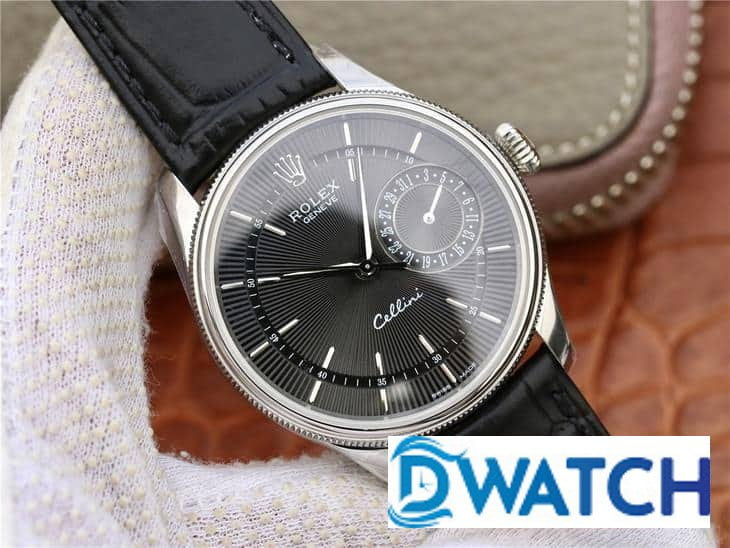 ĐỒNG HỒ CƠ NAM DÂY DA MẶT MÀU ĐEN ROLEX CELLINI MKS FACTORY REPLICA 1:1 CAO CẤP 39MM ĐỒNG HỒ CƠ NAM DÂY DA MẶT MÀU ĐEN ROLEX CELLINI MKS FACTORY REPLICA 1:1 CAO CẤP 39MM