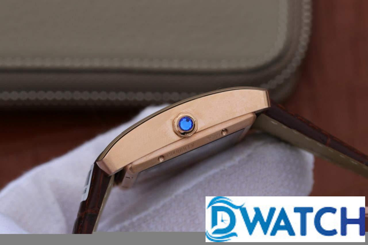 4acb7dcd38bfb89 ĐỒNG HỒ NỮ CARTIER " ANDY LAU " 3 KIM CỌC SỐ LA MÃ FAKE 11 34X44MM