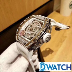ĐỒNG HỒ NAM RICHARD MILLE RM052 MẶT SỐ TRẮNG ĐÍNH ĐÁ FAKE CAO CẤP 42,7MM 4 ĐỒNG HỒ NAM RICHARD MILLE RM052 MẶT SỐ TRẮNG ĐÍNH ĐÁ FAKE CAO CẤP 42,7MM