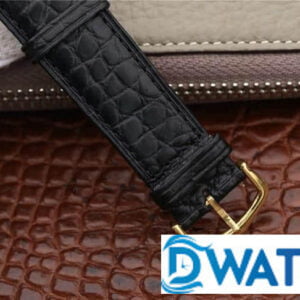 CARTIER TANK REPLICA WATCHES GOLD PLATE CASE LEATHER STRAP 33X27MM 5 ĐỒNG HỒ NỮ CARTIER TANK MẶT SỐ TRẮNG CÓC SỐ LA MÃ FAKE CAO CẤP 33X27MM