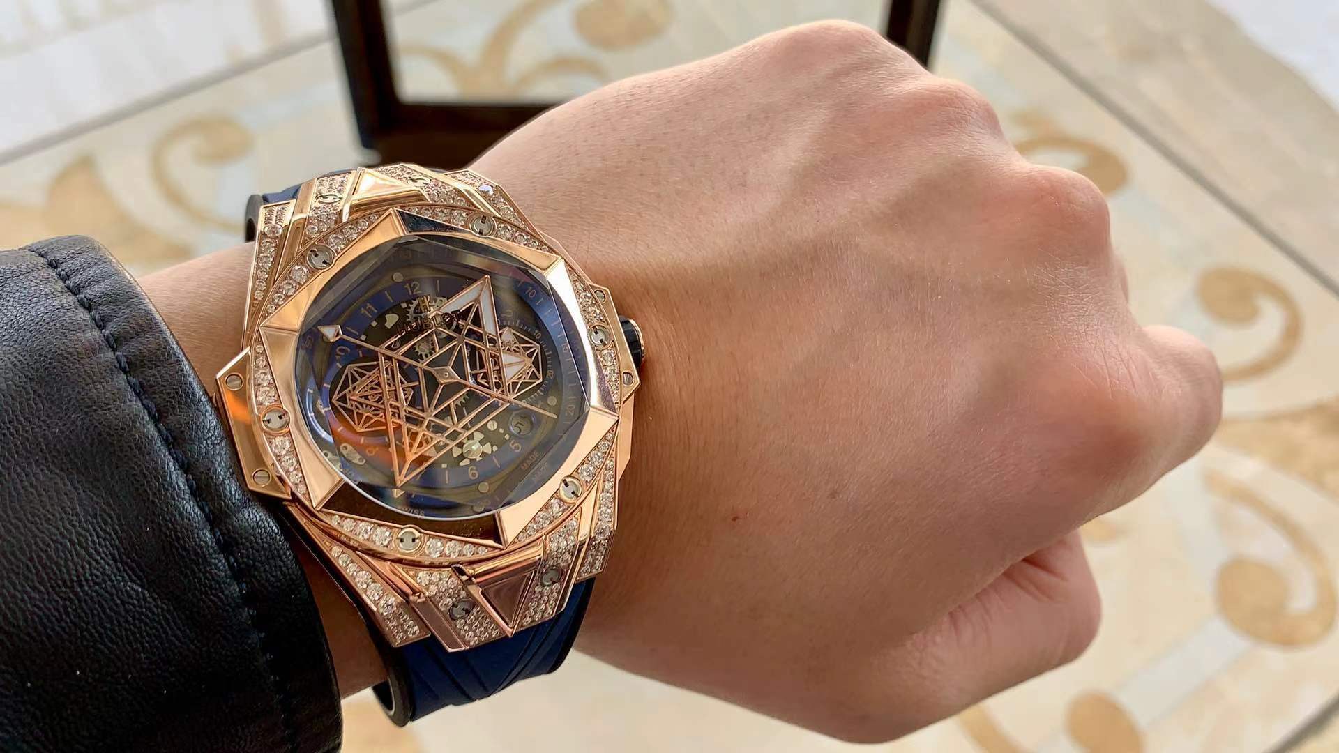 ĐỒNG HỒ ĐÍNH ĐÁ NAM MÁY CƠ MÀU XANH HUBLOT BIG BANG SANG BLEU ll CHRONOGRAP REP 1:1 CAO CẤP 45MM ĐỒNG HỒ ĐÍNH ĐÁ NAM MÁY CƠ MÀU XANH HUBLOT BIG BANG SANG BLEU ll CHRONOGRAP REP 1:1 CAO CẤP 45MM