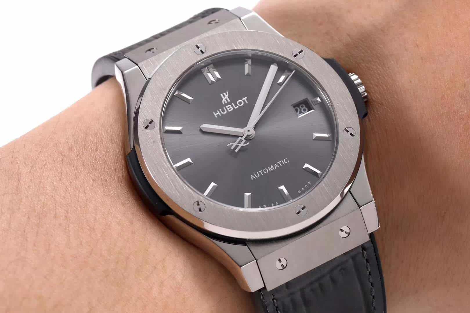 ĐỒNG HỒ NAM MÁY CƠ MÀU XÁM HUBLOT CLASSIC FUSION REP 1:1 CAO CẤP 45MM ĐỒNG HỒ NAM MÁY CƠ MÀU XÁM HUBLOT CLASSIC FUSION REP 1:1 CAO CẤP 45MM