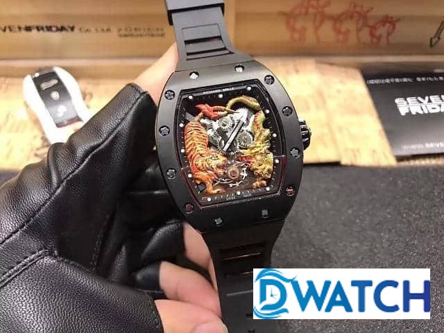 ĐỒNG HỒ NAM RICHARD MILLE RM51-01 RỒNG HỒ DÂY CAO SU ĐEN FAKE 43X50MM ĐỒNG HỒ NAM RICHARD MILLE RM51-01 RỒNG HỒ DÂY CAO SU ĐEN FAKE 43X50MM