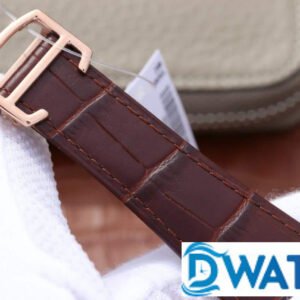 CARTIER TANK ANDY LAU LUXURY REPLICA WATCHES RHINESTONE ROSE GOLD PLATE WHITE DIAL LEATHER STRAP 34X44MM 5 ĐỒNG HỒ NỮ CARTIER