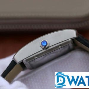 CARTIER TANK ANDY LAU KNOCK OFF WATCHES WHITE DIAL STAINLESS STEEL BLACK LEATHER STRAP 34X44MM 3 ĐỒNG HỒ NỮ CARTIER