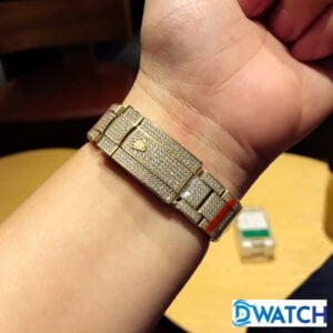 ROLEX DATEJUST COPIES WATCHES ROSE GOLD RHINESTONE FULL GEM AUTOMATIC 41MM 6 ĐỒNG HỒ CƠ NAM ĐÍNH ĐÁ DÂY KIM LOẠI ROLEX DATEJUST REPLICA 1:1 CAO CẤP 41MM