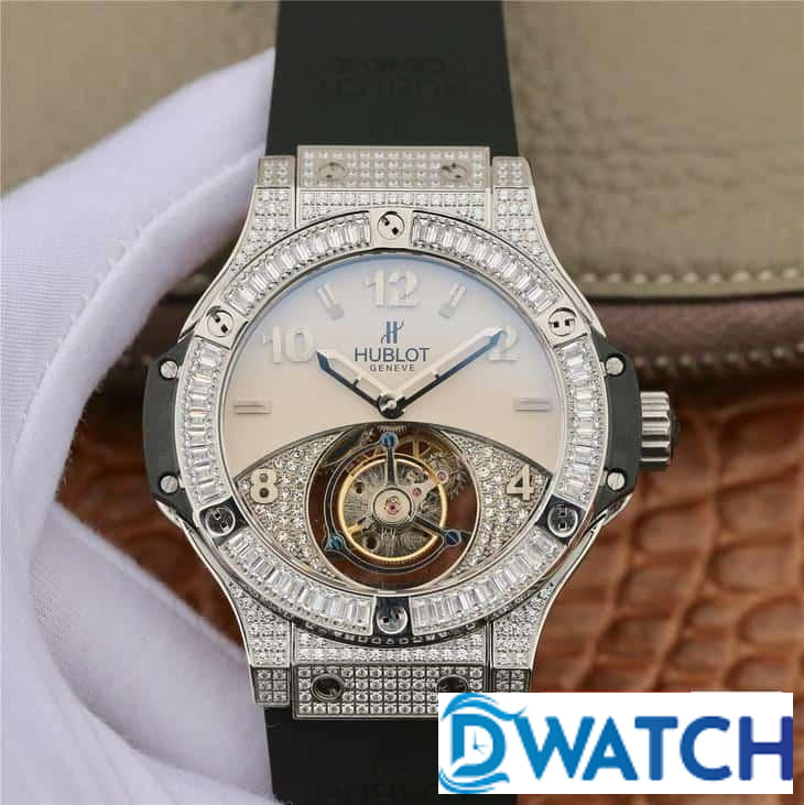 ĐỒNG HỒ NAM HUBLOT BIG BANG TOURBILLON MÀU TRẮNG TRẺ TRUNG REPLICA 11 44MM ĐỒNG HỒ NAM HUBLOT BIG BANG TOURBILLON MÀU TRẮNG TRẺ TRUNG REPLICA 11 44MM
