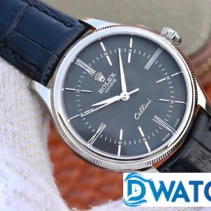 ĐỒNG HỒ ROLEX CELLINI NAM MÁY CƠ DÂY DA MẶT ĐEN FAKE 11 39MM 2 ĐỒNG HỒ ROLEX CELLINI NAM MÁY CƠ DÂY DA MẶT ĐEN REPLICA 1:1 CAO CẤP 39MM