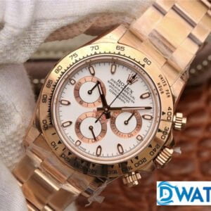 ĐỒNG HỒ NAM ROLEX DAYTONA MÀU ROSE GOLD REP CAO CẤP 40MM 2 ĐỒNG HỒ CƠ NAM 6 KIM MÀU ROSE GOLD ROLEX DAYTONA CHRONOGRAPH REP 1:1 CAO CẤP 40MM