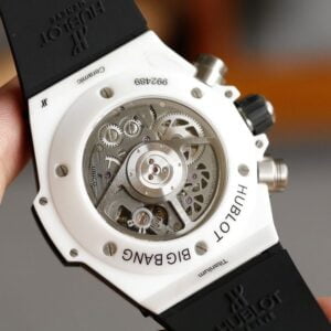 HUBLOT BIG BANG UNICO CHRONOGRAPH BEST REPLICA WATCHES WHITE CERAMIC RUBBER STRAP ONE CLICK 45,5MM 6 ĐỒNG HỒ CƠ NAM DÂY CAO SU HUBLOT BIG BANG UNICO CHRONOGRAPH REPLICA 1:1 45,5MM