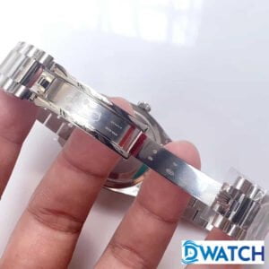 ĐỒNG HỒ NAM ROLEX DAY-DATE DÂY KIM LOẠI MẶT MÀU ĐEN REPLICA 36MM 6 ĐỒNG HỒ CƠ NAM DÂY KIM LOẠI MẶT MÀU ĐEN ROLEX DAY-DATE REPLICA 1:1 CAO CẤP 36MM