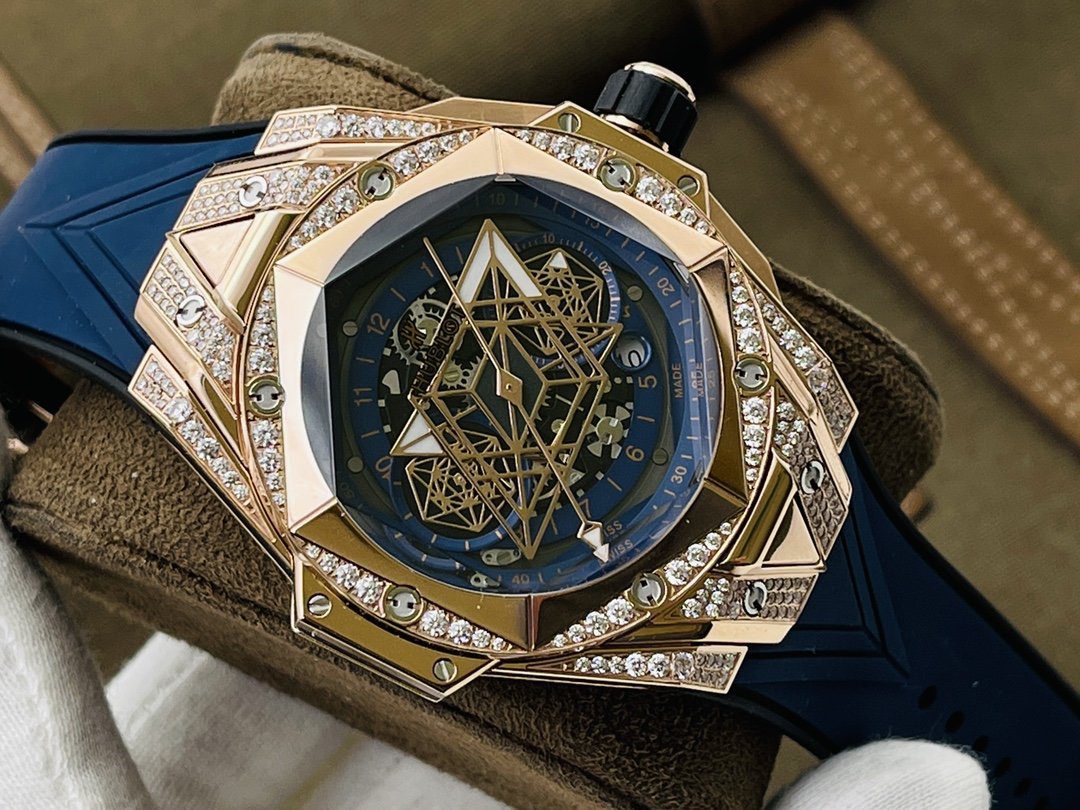 ĐỒNG HỒ ĐÍNH ĐÁ NAM MÁY CƠ MÀU XANH HUBLOT BIG BANG SANG BLEU ll CHRONOGRAP REP 1:1 CAO CẤP 45MM ĐỒNG HỒ ĐÍNH ĐÁ NAM MÁY CƠ MÀU XANH HUBLOT BIG BANG SANG BLEU ll CHRONOGRAP REP 1:1 CAO CẤP 45MM