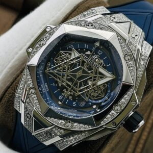 ĐỒNG HỒ CƠ NAM ĐÍNH ĐÁ MÀU XANH HUBLOT BIG BANG SANG BLUE ll REP 1:1 CAO CẤP 45MM 1 ĐỒNG HỒ CƠ NAM ĐÍNH ĐÁ MÀU XANH HUBLOT BIG BANG SANG BLEU ll REP 1:1 CAO CẤP 45MM