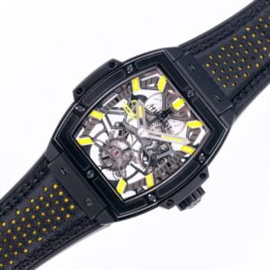 HUBLOT SPIRIT OF BIG BANG TOURBILON BEST REPLICA WATCHES ALL BLACK YELLOW HOURS 45MM 2 ĐỒNG HỒ NAM HUBLOT SPIRIT OF BIG BANG TOURBILON REP 1:1 CAO CẤP 45MM