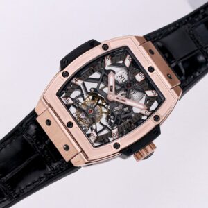 HUBLOT SPIRIT OF BIG BANG TOURBILLON KING GOLD GOOD IMITATION WATCHES ROSE GOLD PLATE RUBBER STRAP 45MM 2 ĐỒNG HỒ NAM HUBLOT SPIRIT OF BIG BANG TOURBILON KING GOLD REPLICA 1:1 CAO CẤP 45MM