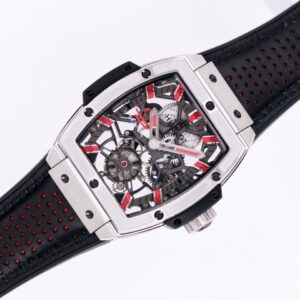 HUBLOT SPIRIT OF BIG BANG TOURBILON GOOD IMITATION WATCHES TITANIUM CASE RED HOURS 45MM 1 ĐỒNG HỒ NAM HUBLOT SPIRIT OF BIG BANG TOURBILON JB FACTORY REP 1:1 CAO CẤP 45MM