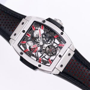 HUBLOT SPIRIT OF BIG BANG TOURBILON GOOD IMITATION WATCHES TITANIUM CASE RED HOURS 45MM 2 ĐỒNG HỒ NAM HUBLOT SPIRIT OF BIG BANG TOURBILON JB FACTORY REP 1:1 CAO CẤP 45MM