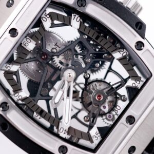 HUBLOT SPIRIT OF BIG BANG TOURBILON IMITATION WATCHES BLACK DIAL TITANIUM CASE RUBBER STRAP 45MM 3 ĐỒNG HỒ REPLICA 1:1 CAO CẤP HUBLOT SPIRIT OF BIG BANG TOURBILON 45MM