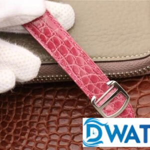 CARTIER TANK W5200000 COPIES WATCH PING DIAL LEATHER STRAP 33X27MM 5 ĐỒNG HỒ NỮ CARTIER TANK W5200000 MẶT SỐ DÂY ĐEO HỒNG CÁ TÍNH FAKE 33X27MM