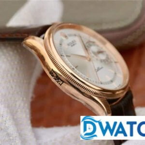 ĐỒNG HỒ NAM ROLEX CELLINI MÁY CƠ DÂY DA MẶT TRẮNG MKS FACTORY REPLICA 39MM 4 ĐỒNG HỒ ROLEX CELLINI NAM MÁY CƠ DÂY DA MẶT TRẮNG MKS FACTORY REPLICA 1:1 CAO CẤP 39MM