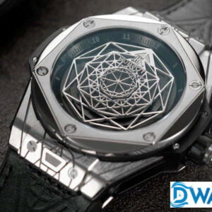 HUBLOT BIG BANG SANG BLEU IMITATION WATCHES BLACK DIAL RUBBER STRAP 45MM 3 ĐỒNG HỒ NAM MÁY CƠ HUBLOT BIG BANG SANG BLEU REPLICA 1:1 CAO CẤP 45MM