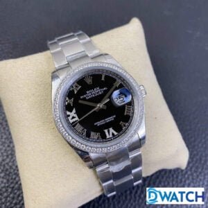ĐỒNG HỒ NAM ROLEX DATEJUST MÁY CƠ ĐÍNH ĐÁ DÂY KIM LOẠI FAKE CAO CẤP EW 31mm 2 ĐỒNG HỒ ROLEX NAM MÁY CƠ ĐÍNH ĐÁ DÂY KIM LOẠI MẶT MÀU ĐEN EW FACTORY REP 1:1 CAO CẤP 36MM