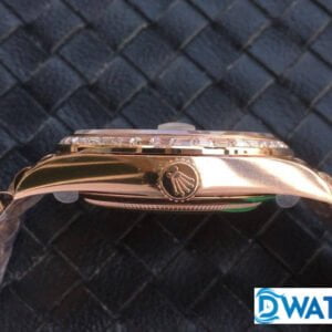 ĐỒNG HỒ NAM ROLEX DAY-DATE MÁY CƠ ĐÍNH ĐÁ ROSE GOLD FAKE CAO CẤP 40MM 4 ĐỒNG HỒ ROLEX DAY-DATE NAM MÁY CƠ ĐÍNH ĐÁ MÀU ROSE GOLD REPLICA 1:1 CAO CẤP 40MM