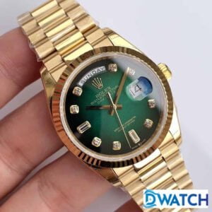 ĐỒNG HỒ NAM ROLEX DAY-DATE MÁY CƠ DÂY KIM LOẠI MẶT MÀU XANH REPLICA 1:1 36MM 2 ĐỒNG HỒ ROLEX DAY-DATE NAM MÁY CƠ DÂY KIM LOẠI MẶT MÀU XANH REPLICA 1:1 CAO CẤP 36MM