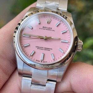 ĐỒNG HỒ NỮ ROLEX OYSTER PERPETUAL MẶT HỒNG EW FACTORY FAKE CAO CẤP 31MM 1 ĐỒNG HỒ ROLEX OYSTER PERPETUAL NỮ MẶT HỒNG EW FACTORY REPLICA 1:1 31MM