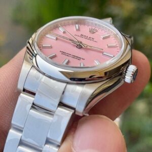 ĐỒNG HỒ NỮ ROLEX OYSTER PERPETUAL MẶT HỒNG EW FACTORY FAKE CAO CẤP 31MM 3 ĐỒNG HỒ ROLEX OYSTER PERPETUAL NỮ MẶT HỒNG EW FACTORY REPLICA 1:1 31MM