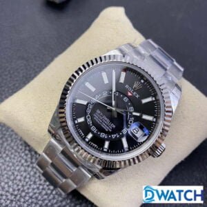 ĐỒNG HỒ NAM ROLEX SKY-DWELLER CƠ DÂY KIM LOẠI MẶT ĐEN REPLICA 1:1 42MM 3 ĐỒNG HỒ ROLEX SKY-DWALKER CƠ NAM DÂY KIM LOẠI MẶT ĐEN REPLICA 1:1 CAO CẤP 42MM