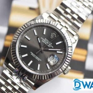 ĐỒNG HỒ NAM ROLEX DATEJUST DÂY KIM LOẠI MẶT MÀU XÁM AR FACTORY REP 1:1 41MM 1 ĐỒNG HỒ CƠ NAM DÂY KIM LOẠI MẶT MÀU XÁM ROLEX DATEJUST AR FACTORY REP 1:1 CAO CẤP 41MM