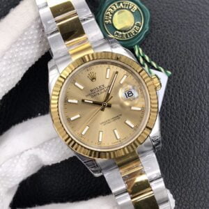 ROLEX DATEJUST BEST COPIES WATCHES TWO TONES GOLD CHAMPAGNE DIAL VS FACTORY 41MM 1 ĐỒNG HỒ CƠ NAM ROLEX DATEJUST VS FACTORY REPLICA 1:1 CAO CẤP 41MM