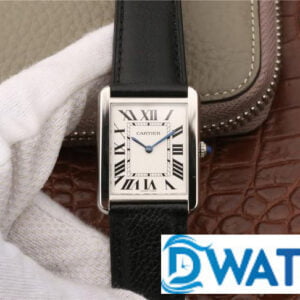 ĐỒNG HỒ NỮ CARTIER TANK CỌC SỐ LA MÃ KIM XANH FAKE 11 33X27MM