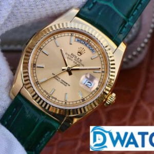 ĐỒNG HỒ ROLEX OYSTER PERPETUAL DAY-DATE NAM MÁY CƠ DÂY DA REPLICA CAO CẤP 36MM 2 ĐỒNG HỒ ROLEX OYSTER PERPETUAL DAY-DATE NAM MÁY CƠ DÂY DA REPLICA 1:1 CAO CẤP 36MM