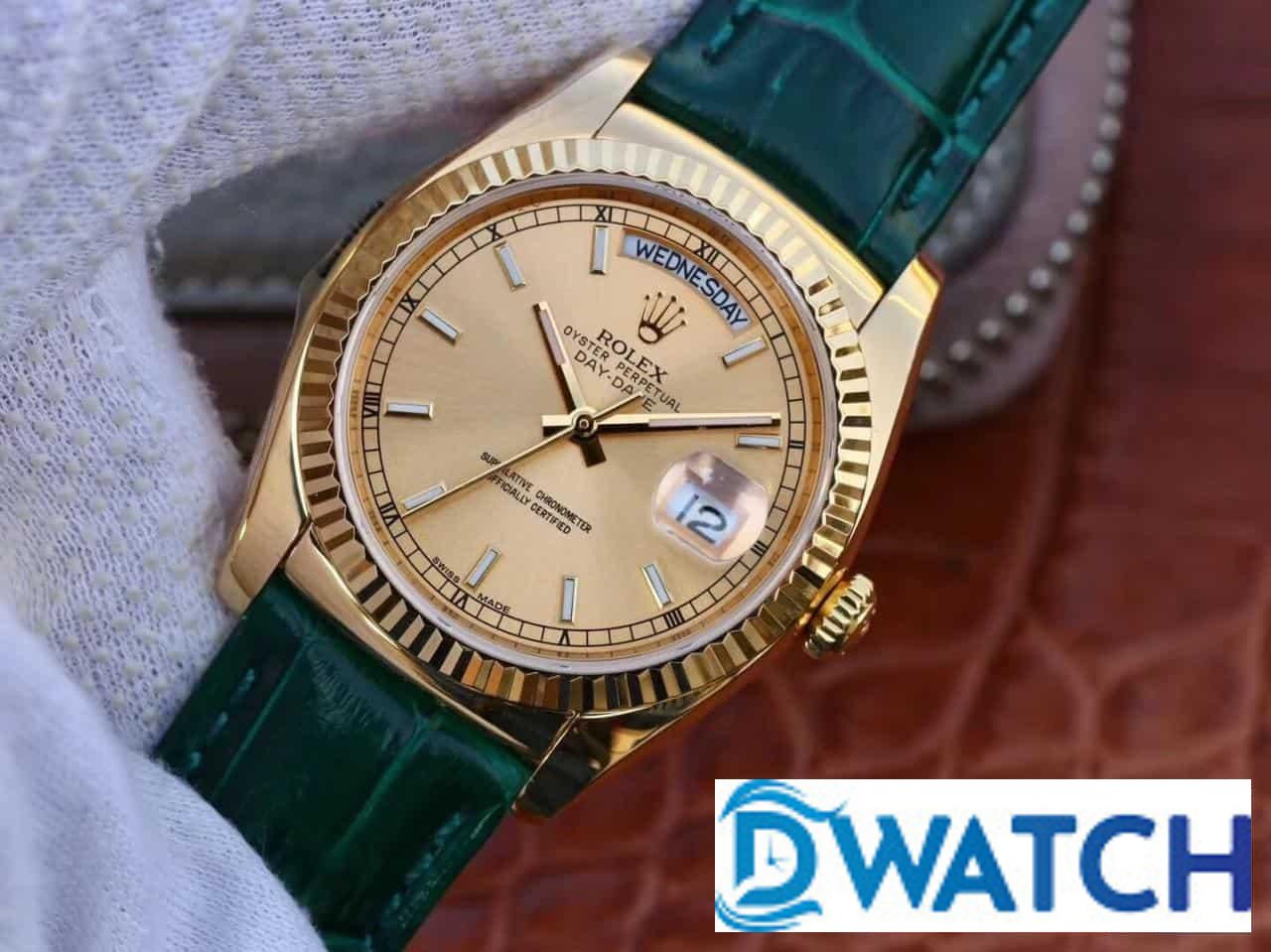 ĐỒNG HỒ ROLEX OYSTER PERPETUAL DAY-DATE NAM MÁY CƠ DÂY DA REPLICA 1:1 CAO CẤP 36MM ĐỒNG HỒ ROLEX OYSTER PERPETUAL DAY-DATE NAM MÁY CƠ DÂY DA REPLICA 1:1 CAO CẤP 36MM