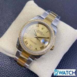 ĐỒNG HỒ NAM ROLEX DATEJUST MÁY CƠ ĐÍNH ĐÁ DÂY KIM LOẠI FAKE 1:1 EW 36mm 2 ĐỒNG HỒ ROLEX DATEJUST NAM MÁY CƠ ĐÍNH ĐÁ DÂY KIM LOẠI EW FACTORY REP 1:1 CAO CẤP 36MM