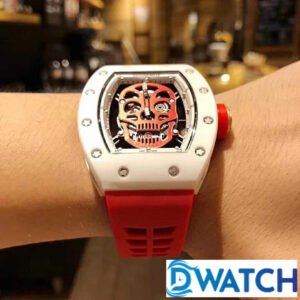 ĐỒNG HỒ NAM RICHARD MILLE RM052 MẶT ĐẦU LÂU DÂY CAO SU ĐỎ CÁ TÍNH FAKE 42,7MM 2 ĐỒNG HỒ NAM RICHARD MILLE RM052 MẶT ĐẦU LÂU DÂY CAO SU ĐỎ CÁ TÍNH FAKE 42,7MM