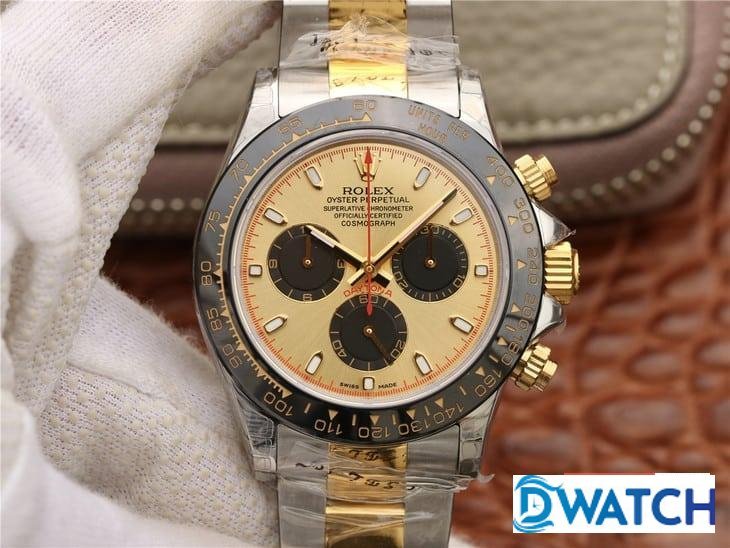 ĐỒNG HỒ NAM MÁY CƠ MÀU DEMI ROLEX DAYTONA CHRONOGRAPH REPLICA 1:1 CAO CẤP 40MM ĐỒNG HỒ NAM MÁY CƠ MÀU DEMI ROLEX DAYTONA CHRONOGRAPH REPLICA 1:1 CAO CẤP 40MM